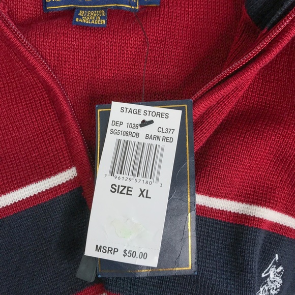 SOLD US Polo Assn. Men's Size XL Sweater Half Zip NWT - Picture 8 of 8
